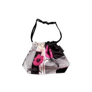 PAUL & JOE Beaute Pink Poppy Satin Mini Drawstring Cosmetic Pouch Makeup Bag